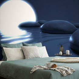 Samolepící tapeta zen kameny s úplňkem měsíce