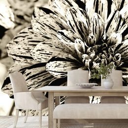 Originální samolepící fototapeta fascinující dálí v sépiovém provedení