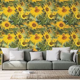 Samolepící tapeta okouzlující divoké slunečnice