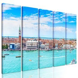 5-dílný obraz romantické Benátky