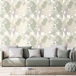 Samolepící tapeta folklórní motiv v zeleném provedení