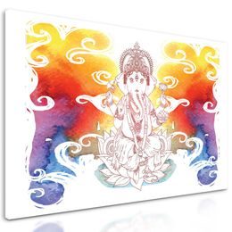 Obraz buddhistický Ganéš v barevném provedení