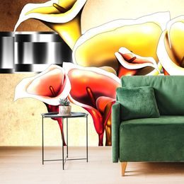 Tapeta půvabné etno květiny kaly