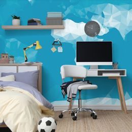 Samolepící tapeta mapa světa tvořená mnohoúhelníky