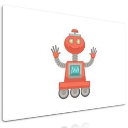 Obraz kamarád robot v červené barvě