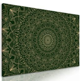 Obraz zelená detailní Mandala