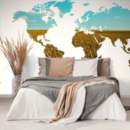 Samolepící tapeta zajímavá mapa na bílém pozadí