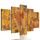 5-dílný obraz abstrakce podle G. Klimta