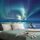 Samolepící fototapeta fascinující polární záře u oceánu