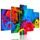 5-dílný obraz výbuch barev
