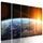 5-dílný obraz pohled na planetu Zemi z vesmírné stanice