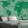 Samolepící tapeta historická mapa světa v zeleném provedení