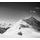 Fototapeta černobílé kopce pokryté sněhem