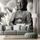 Samolepící fototapeta socha Buddhy v černobílém provedení