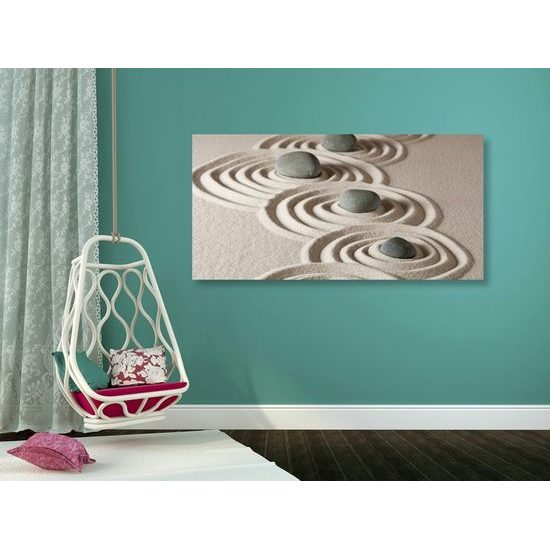 Obraz plážové zátiší s Zen kameny