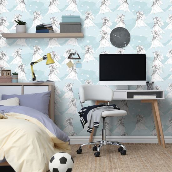 Samolepící tapeta okouzlující víla v modrém provedení