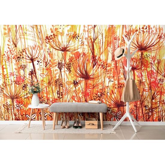 Tapeta jednoduchost oranžových květin