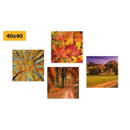 Set obrazů krásy podzimu