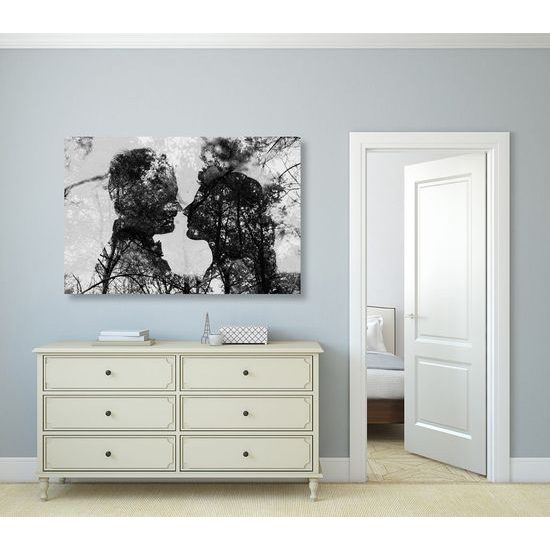 Obraz síla skutečné lásky v černobílém provedení