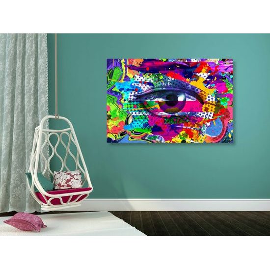 Obraz pop-art abstrakce oka