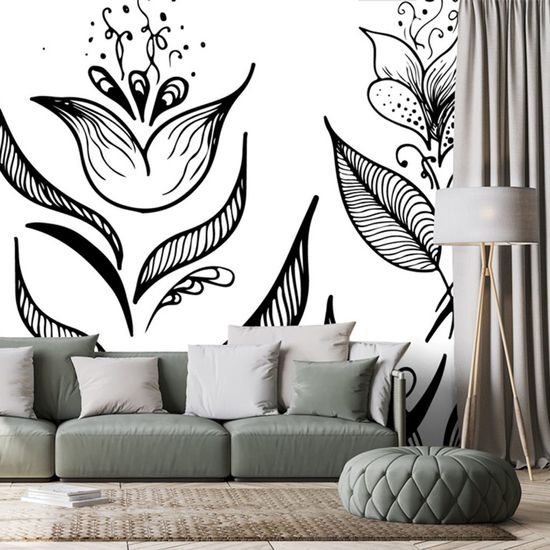 Tapeta něžné folklórní ornamenty