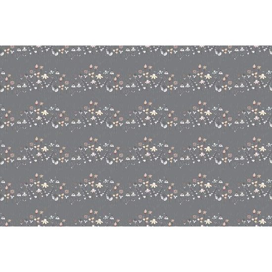 Tapeta umělecká louka na šedém pozadí