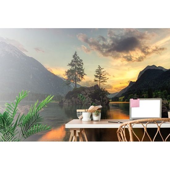 Nádherná fototapeta odraz oblohy v jezeře