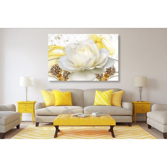 Obraz půvabná růže v elegantním provedení