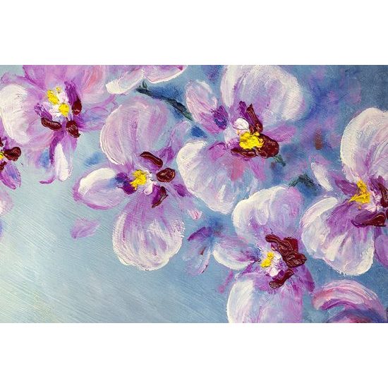 Samolepící tapeta něžné květiny v odstínech fialové