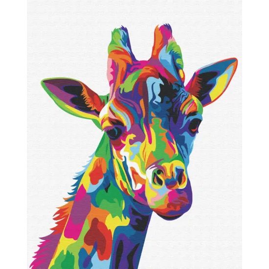 Malování podle čísel abstraktní žirafa