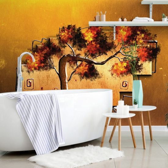 Samolepící tapeta neobvyklý strom v etno stylu