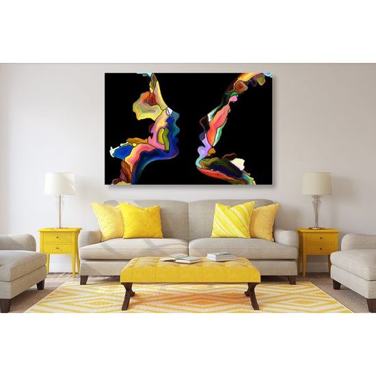 Obraz neobyčejná abstrakce lidských tváří