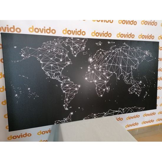 Obraz mapa světa tvořená sítěmi