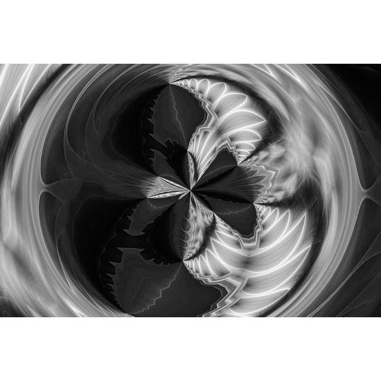 Tapeta černobílá fantasy abstrakce