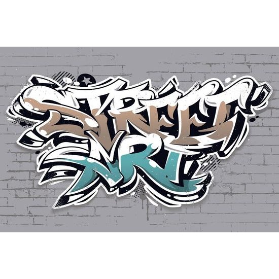 Tapeta Street Art na cihlové zdi