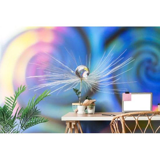 Samolepící fototapeta nádherná kapka na barevném pozadí