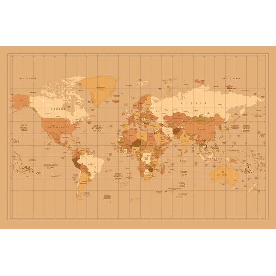Samolepící tapeta stará mapa světa