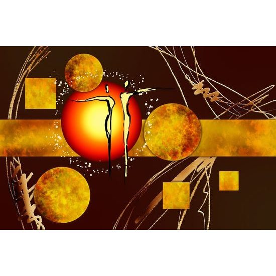 Samolepící tapeta zamilovaný pár v etno provedení