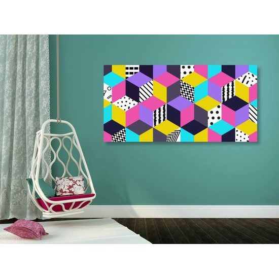 Obraz barevné kostky