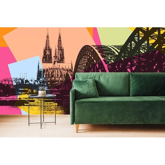 Samolepící tapeta německý Kolín v pop art stylu