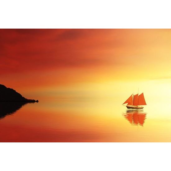 Fototapeta plachetnice s kouzelnou oblohou