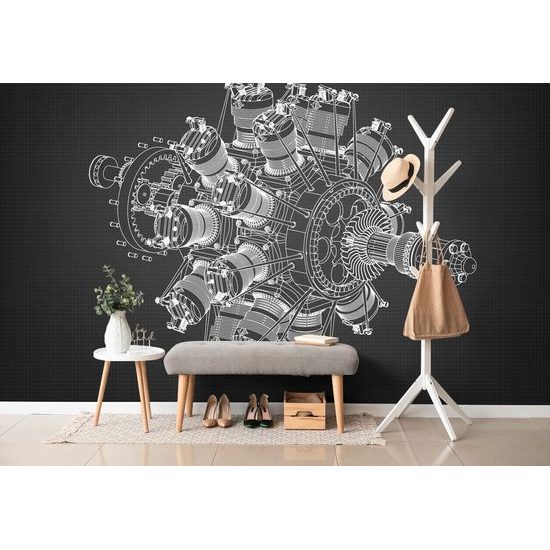 Tapeta nákres motoru