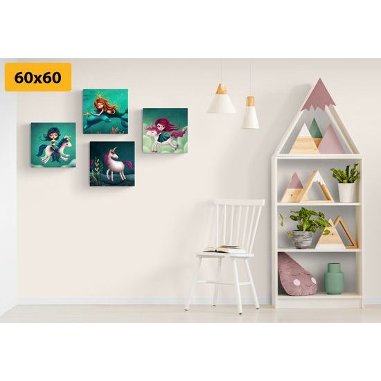 Set obrazů kouzelné postavičky