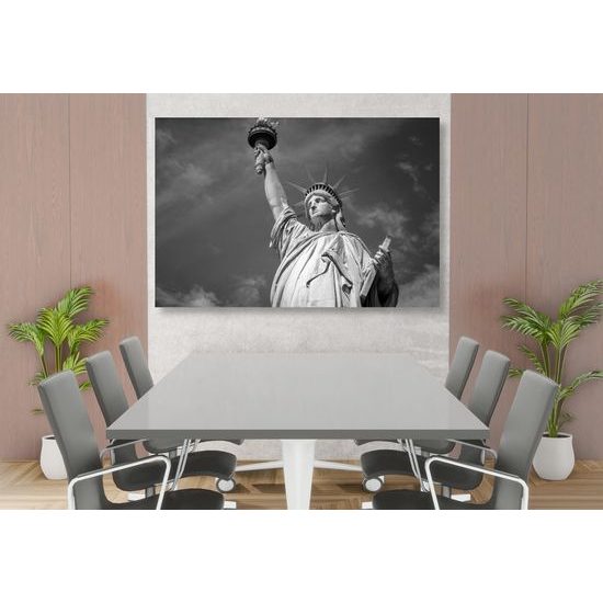 Obraz Statue of Liberty v černobílém provedení