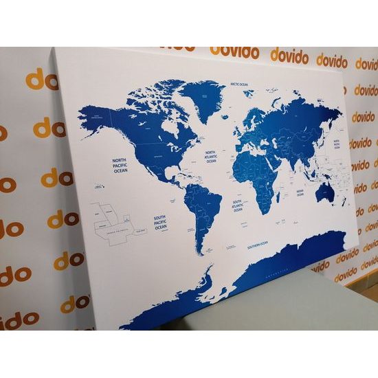 Obraz podrobná mapa světa