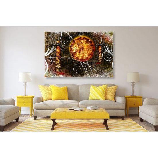 Obraz slunce s etno nádechem