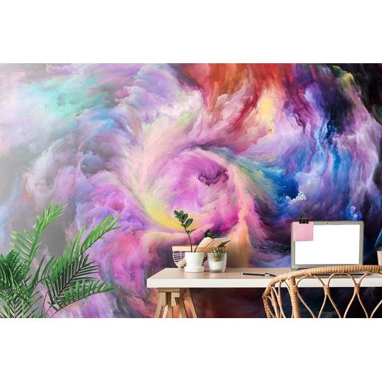 Samolepící tapeta abstraktní spirála plná barev