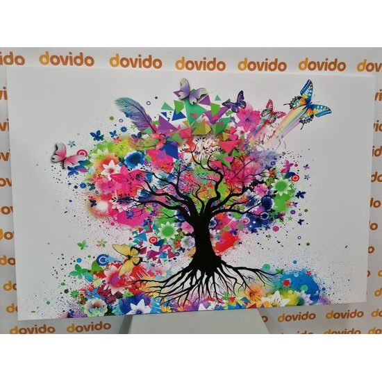 Obraz strom obklopen motýly