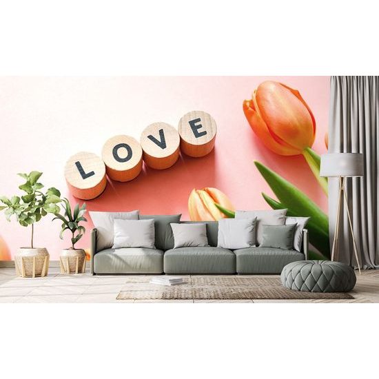 Fototapeta minimalistické zátiší s tulipány