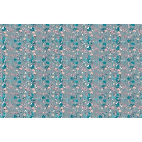 Samolepící tapeta japonské kapry mezi lekníny v tmavém provedení